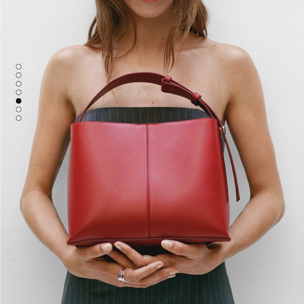 MANGO mini-shopper shoulder bag